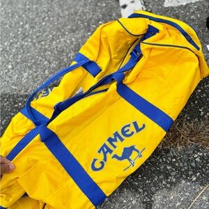 Yellow and Blue Duffel Bag for Men